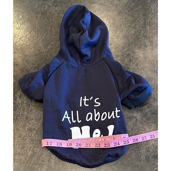 Dog Hoodie It’s All About Me Sweatshirt Size Large For Small Dog or Cat Sweater - Picture 6 of 8